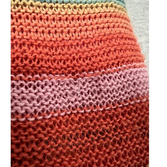 Lauren Ralph Lauren Linen Silk Blend Sweater Womens 2X Colorful Stripe Relaxed - Picture 7 of 7